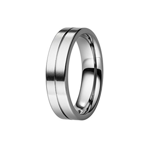 DOOSTI Herren Freundschaftsring/Partnerring SIX Star Titan mit Gratis Gravur von DOOSTI