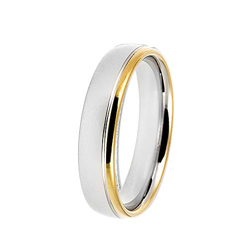 DOOSTI Partnerring/Freundschaftsring BICOLOR 925/- Silber – inkl. Gratis Gravur (62 (19.7)) von DOOSTI