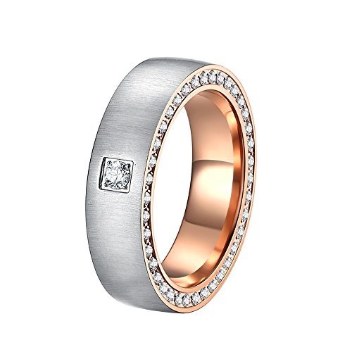 DOOSTI Partnerring/Trauring Bicolor Chirurgischer Edelstahl 316L - inkl. Gratis Gravur von DOOSTI