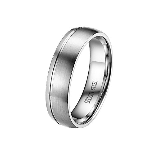 DOOSTI Partnerring/Trauring Dainty Chirurgischer Edelstahl mit Gratis Gravur von DOOSTI