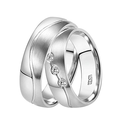 DOOSTI Partnerringe/Trauringe HIGHLIGHT Chirurgischer Edelstahl - inkl. Gratis Gravur von DOOSTI