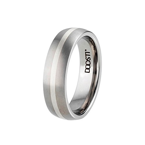 DOOSTI Trauring/Ehering/Partnerring Silver LINE Titan mit 925/- Silbereinlage - inkl. Gratis Gravur von DOOSTI
