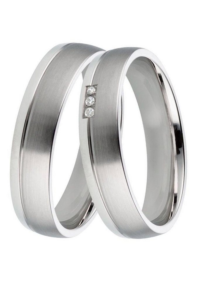 DOOSTI Trauring Schmuck Geschenk Silber 925 Trauring Ehering Partnerring LIEBE, Made in Germany, wahlweise mit oder ohne Brillanten von DOOSTI