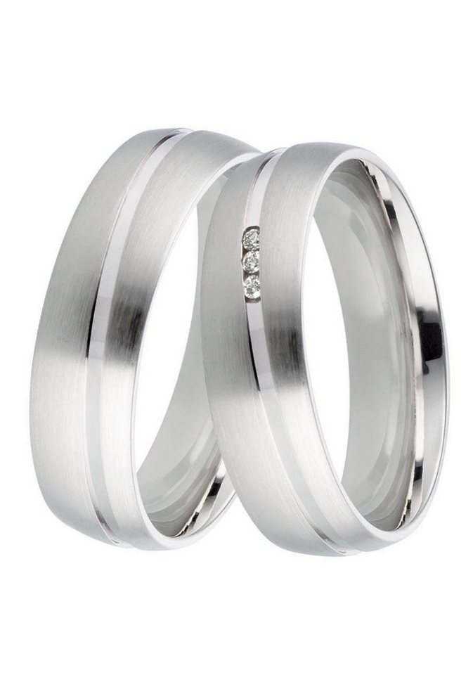 DOOSTI Trauring Schmuck Geschenk Silber 925 Trauring Ehering Partnerring LIEBE, Made in Germany, wahlweise mit oder ohne Brillanten von DOOSTI