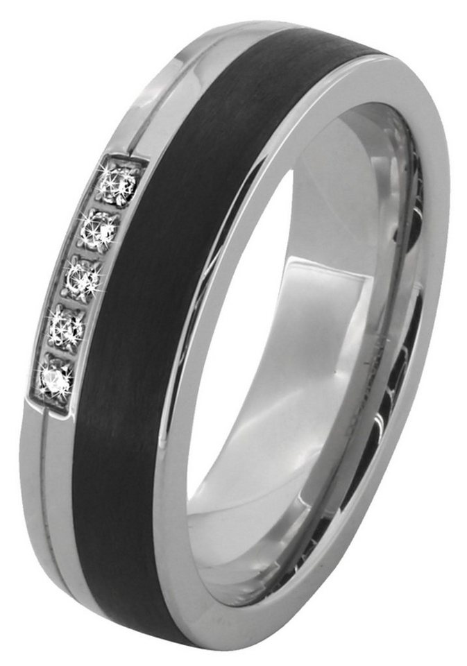 DOOSTI Trauring Schmuck Geschenk Edelstahl Trauring Ehering Partnerring LIEBE, Made in Germany, wahlweise mit oder ohne Zirkonia von DOOSTI