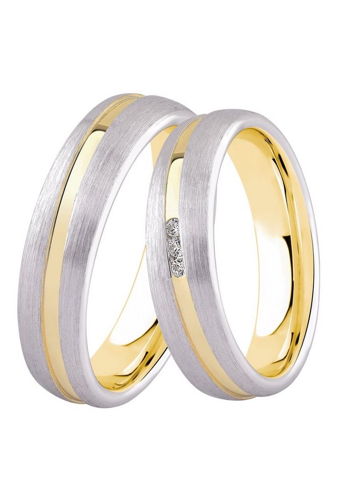 DOOSTI Trauring Schmuck Geschenk Silber 925 Trauring Ehering Partnerring LIEBE, wahlweise mit oder ohne Zirkonia von DOOSTI