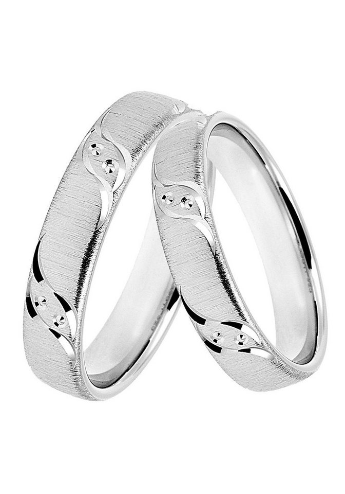 DOOSTI Trauring Schmuck Geschenk Silber 925 Trauring Ehering Partnerring LIEBE, mit Zirkonia (synth) von DOOSTI