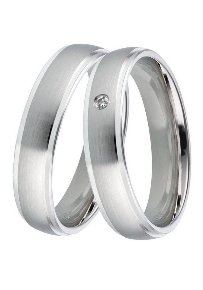 DOOSTI Trauring Schmuck Geschenk Silber 925 Trauring Ehering Partnerring LIEBE, Made in Germany, wahlweise mit oder ohne Zirkonia von DOOSTI