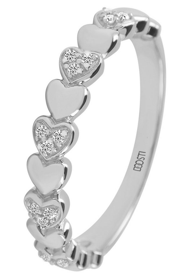 DOOSTI Trauring Schmuck Geschenk Silber 925 Trauring Ehering Partnerring LIEBE, mit Zirkonia (synth) von DOOSTI