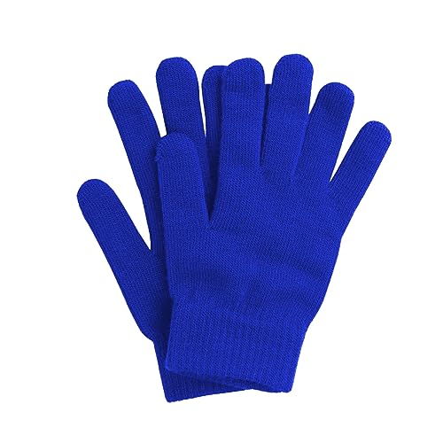 DOOVID Strickhandschuhe Erwachsene Magic Handschuhe für Damen Herren Stretch Warme Handschuhe Gestrickte Vollfinger Handschuhe, Königsblau, Einheitsgröße von DOOVID