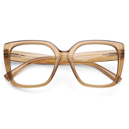 DOOViC Blaulichtfilter Lesebrille Oversized Damen 3.0 mit Übergröße Braun Quadratisch Rahmen DOOViC Blaulichtfilter Lesebrille Oversized Damen 3.0 mit Übergröße Braun Quadratisch Rahmen von DOOViC