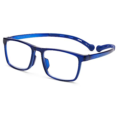 DOOViC Lesebrille mit Halsbügel für Herren/Damen 2.50 Blaulichtfilter Blau/Eckig Rahmen Flexible Büegel Brille mit Stärke DOOViC Lesebrille mit Halsbügel für Herren/Damen 2.50 Blaulichtfilter Blau/Eckig Rahmen Flexible Büegel Brille mit Stärke von DOOViC