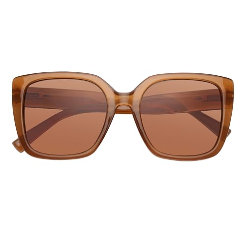 DOOViC Sonnen Lesebrille Oversized Braun Eckige Rahmen Sonnenbrille Lesehilfe mit Sehstärke für Damen 2,0 DOOViC Sonnen Lesebrille Oversized Braun Eckige Rahmen Sonnenbrille Lesehilfe mit Sehstärke für Damen 2,0 von DOOViC