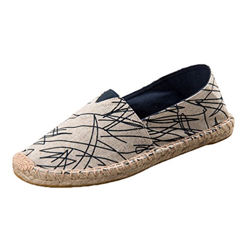 DOOXI Unisex-Erwachsene Liebhaber Freizeit Loafers Comfort Espadrilles Mode Slip on Flach Freizeitschuhe 43(26.5cm) von DOOXI