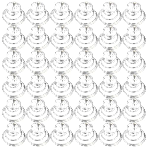 DOPENSPI 36 Stück Mini Spirale Haarnadeln, Glitzer Strasssteine Hochzeit Braut Kleine Haarschmuck Haarspangen Wirbel Haarnadel Haarstyling Zubehör für Damen und Mädchen von DOPENSPI