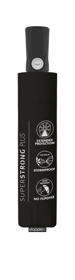 DOPPLER - Taschenschirm Superstrong Magic Black Schwarz von DOPPLER