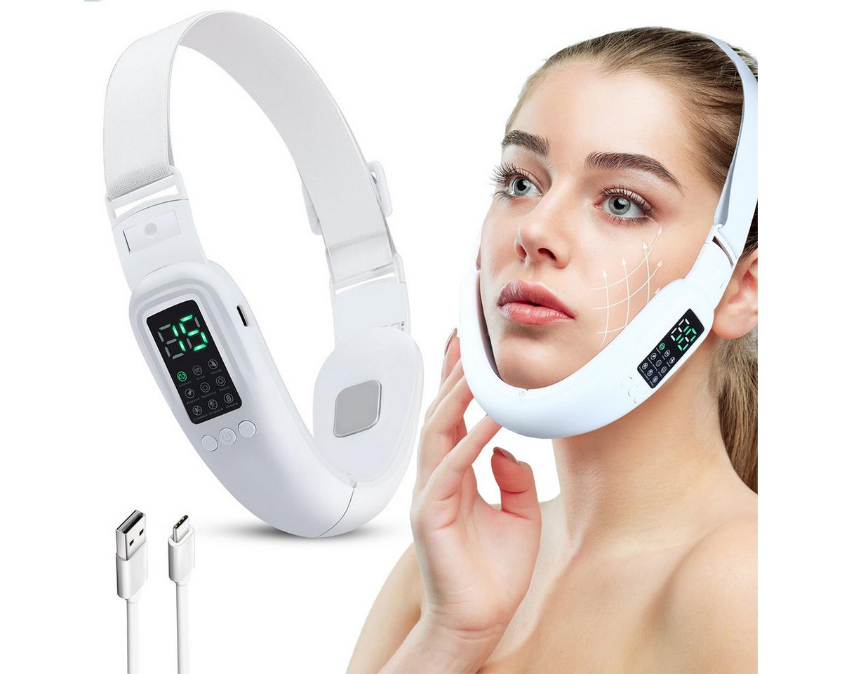 DOPWii Kosmetikbehandlungsgerät Facial Lifter, Elektrischer V-Face Slimmer mit 8 Modi und, 15 Einstellungen zum Anheben und Straffen der Haut von DOPWii