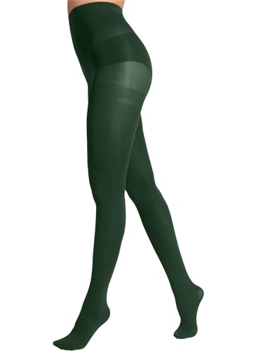 DORALLURE 240D Elastisch Halb-Blickdichte Strumpfhosen Damen, Control Top Dicke Thermo Strumpfhose von DORALLURE