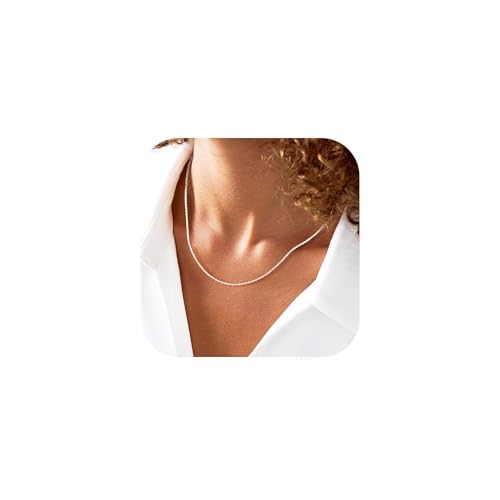 DORANA 1.5mm Kette Silber 925 Damen Gedrehte Seilkette Robuste Sterling Kette Silber Halskette Verblassen-Proof Silver Halskette für Frauen Silberkette DORANA 1.5mm Kette Silber 925 Damen Gedrehte Seilkette Robuste Sterling Kette Silber Halskette Verblassen-Proof Silver Halskette für Frauen Silberkette von DORANA