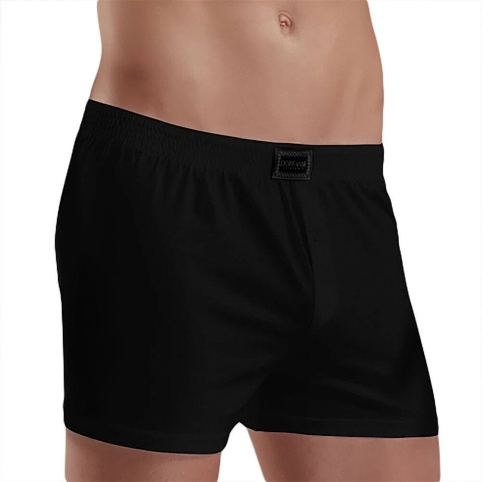 DOREANSE Boxershorts Baumwolle Boxershort 1511 Mit Satin-Look Doreanse Applikation-Elastikbund von DOREANSE