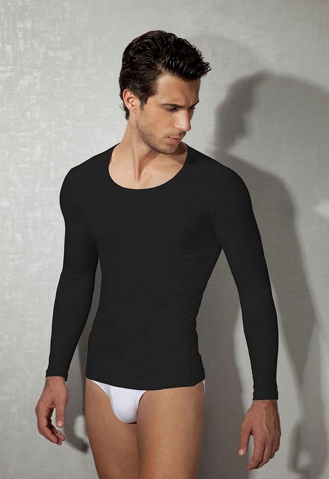 DOREANSE Langarmshirt Herren Premium Basic Oberteil Langarm Langlebig 2955 -2 Farben von DOREANSE
