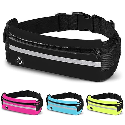 DORNNA® Laufgürtel für Handy – Lauftasche für Herren und Frauen, Hüfttasche, Sportgürtel, Running Belt zum Joggen, Laufen, Sport, Fitness. (Schwarz) von DORNNA