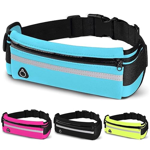 DORNNA® Laufgürtel für Handy – Lauftasche für Herren und Frauen, Hüfttasche, Sportgürtel, Running Belt zum Joggen, Laufen, Sport, Fitness. (Blau) von DORNNA