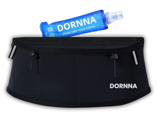 DORNNA Skinny W1 - Laufgürtel mit Trinkflasche 250ml, Startnummerngurt, Trinkgürtel für Männer und Frauen, Running Belt. (L-XL) von DORNNA