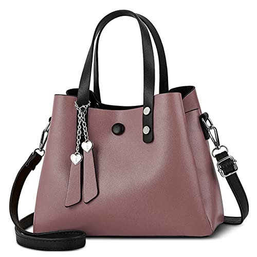 DORRISO Damen Handtasche Mode Ornamente Umhängetasche Abnehmbarem Schulterriemen Reisen Casual Elegantes Top Griff Design Tasche für FrauenViolett von DORRISO