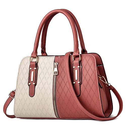 DORRISO Damen Handtasche Mode Umhängetasche Reisen Casual Schultertasche PU Leder Elegantes Top Griff Design Handtasche für Frauen Rot von DORRISO