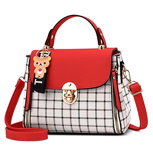 DORRISO Damen Handtasche Niedlich Leichte Umhängetasche Kleine Schultertasche Casual Reise Mädchen Handtasche PU Leder Crossbody Bag von DORRISO