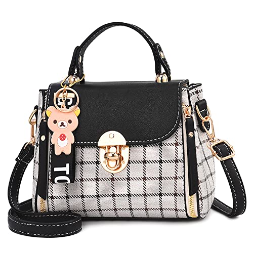 DORRISO Damen Handtasche Niedlich Leichte Umhängetasche Kleine Schultertasche Casual Reise Mädchen Handtasche PU Leder Crossbody Bag von DORRISO