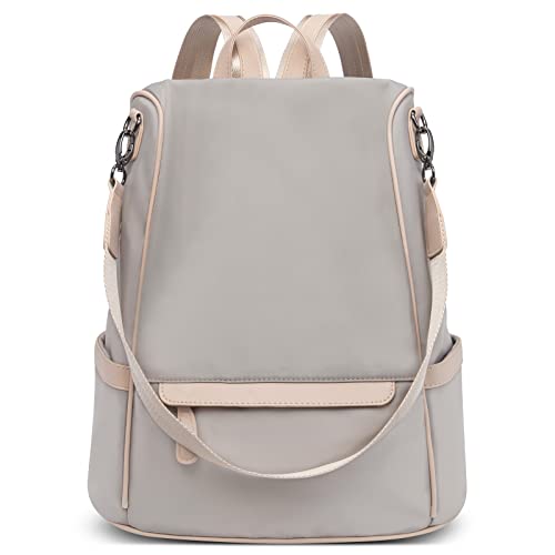 DORRISO Damen Rucksack Anti-Diebstahl Tagesrucksäcke Leicht Schulranzen Reise Rucksäcke Schulter Tasche Tourismus Beiläufig Umhängetaschen Wasserdicht Frauen Rucksack Grau von DORRISO