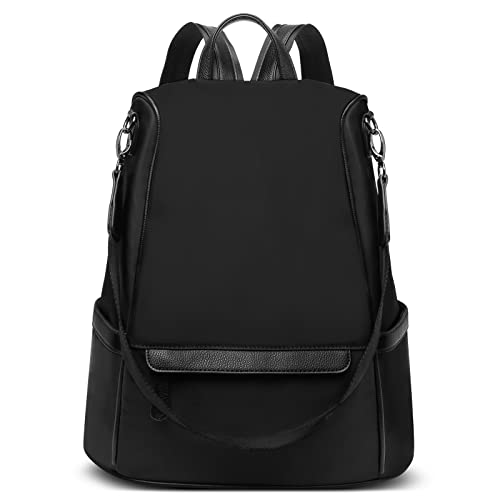 DORRISO Damen Rucksack Anti-Diebstahl Tagesrucksäcke Leicht Schulranzen Reise Rucksäcke Schulter Tasche Tourismus Beiläufig Umhängetaschen Wasserdicht Frauen Rucksack Schwarz von DORRISO