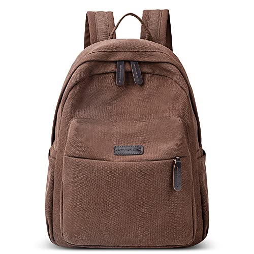 DORRISO Damen Rucksack Elegant Rucksäcke Schultertaschen Schulter Tasche Tourismus Beiläufig Reise Outdoor Leinwand Frauen Backpack Braun A von DORRISO