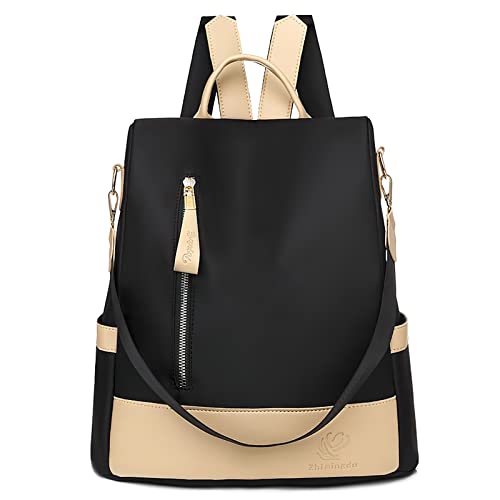 DORRISO Damen Rucksäcke Mode Tagesrucksäcke Anti-Diebstahl Rucksäcke Leicht Schultertaschen Damen Handtasche Reise Schulter Tasche Tourismus Camping Outdoor Beiläufig Frauen Rucksack Schwarz A von DORRISO