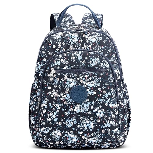 DORRISO Damen Rucksäcke Mode Tagesrucksäcke Niedlich Einzigartiges Schulranzen Leicht Schultertaschen Handtasche Reise Schulter Tasche Tourismus Beiläufig Outdoor Frauen Rucksack Blaue Rose von DORRISO