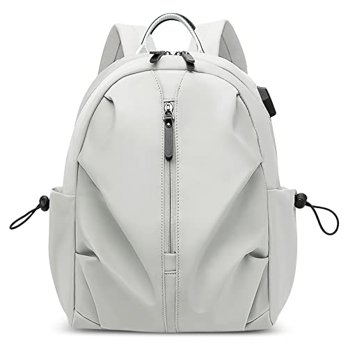 DORRISO Damen Rucksäcke Mode Tagesrucksäcke USB-Anschluss Reise Rucksack Leicht Damen Schultertaschen Beiläufig Schulter Tasche Tourismus Camping Outdoor Frauen Backpack Grau von DORRISO