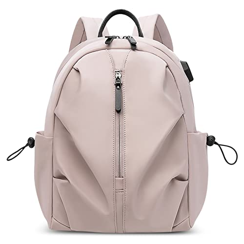 DORRISO Damen Rucksäcke Mode Tagesrucksäcke USB-Anschluss Reise Rucksack Leicht Damen Schultertaschen Beiläufig Schulter Tasche Tourismus Camping Outdoor Frauen Backpack Rosa von DORRISO
