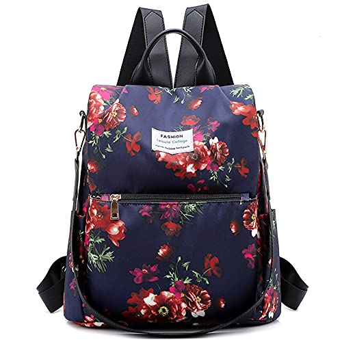 DORRISO Damen Rucksäcke Mode Rucksack Reise Schultertaschen Diebstahlschutz Damen Schultertasche Schulter Tasche Mit Tourismus Beiläufig Outdoor Schule Tagesrucksack Blumenfarbe A von DORRISO