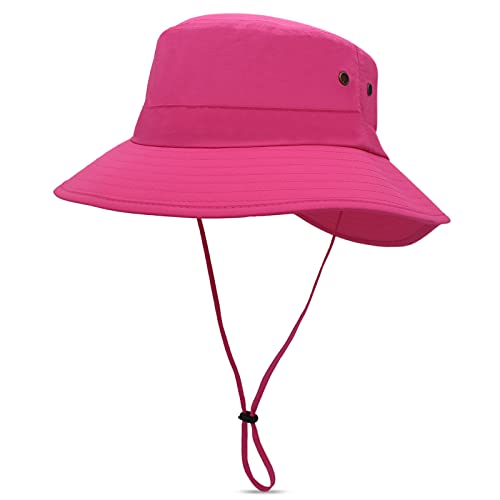 DORRISO Damen Sonnenhut Buschhüte UPF 50+ Strand Faltbar Safarihut Reisen Outdoor Hut Fischerhut Mode Neu Bergsteigen Campinghut Reisen Damen Sonnenhut Rot B von DORRISO