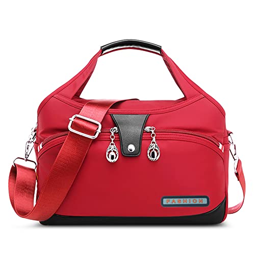 DORRISO Damen Umhängetasche Handtasche Mode Schultertasche Casual Umhängetaschen Reise Arbeit Lässig Täglich Wasserdicht Damen Tasche Rot von DORRISO