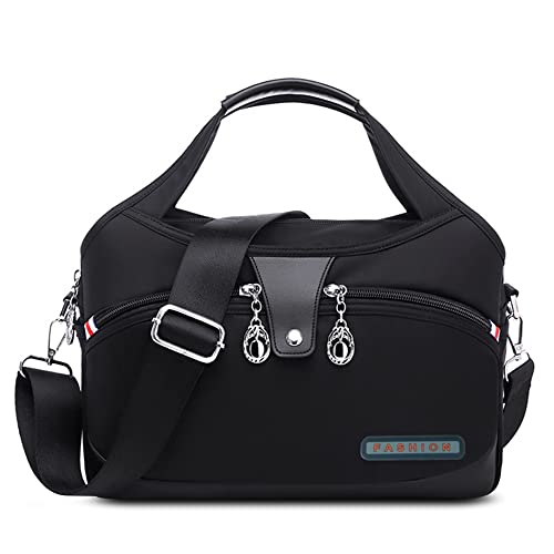 DORRISO Damen Umhängetasche Handtasche Mode Schultertasche Casual Umhängetaschen Reise Arbeit Lässig Täglich Wasserdicht Damen Tasche Schwarz von DORRISO
