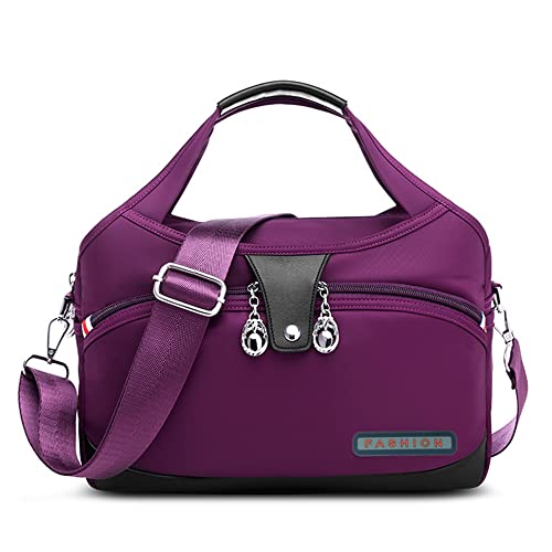 DORRISO Damen Umhängetasche Handtasche Mode Schultertasche Casual Umhängetaschen Reise Arbeit Lässig Täglich Wasserdicht Damen Tasche Violett von DORRISO
