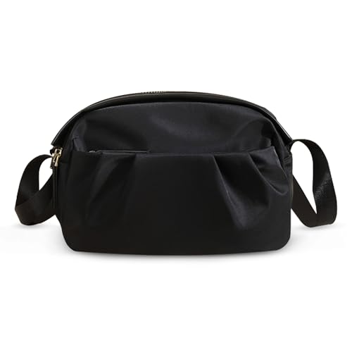 DORRISO Damen Umhängetasche Wasserdicht Schultertaschen Henkeltaschen Multi Tasche Crossbody Leicht Messengerbeutel Casual Reisetasche Alltag Einkaufsbeutel Gebrauch Schwarz A von DORRISO