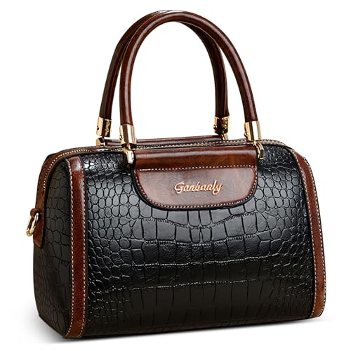 DORRISO Elegante Einfach Damen Handtaschen Henkeltaschen Stilvoll Damen Umhängetasche Anti-Dieb Sicher Leicht Reisen Urlaub Einkaufen Party Büro Wasserdicht PU Leder Schwarz von DORRISO