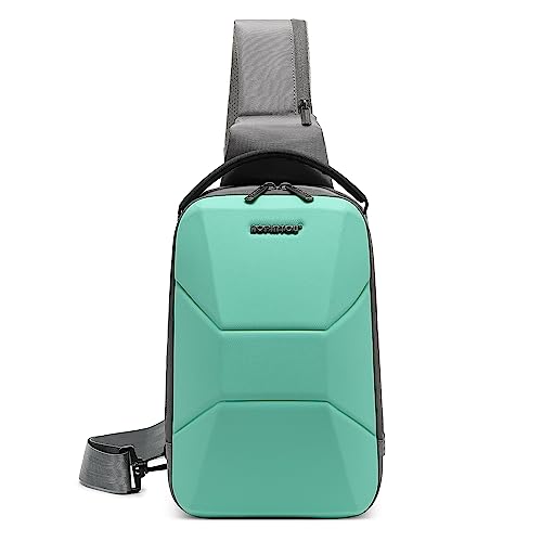 DORRISO Herren BrusttascheReise Kleine Umhängetasche für 7,9 Zoll iPad mit USB Ladeanschluss Schultertasche für Wandern Urlaub Camping Täglich Lässig Wasserdicht Herren Kuriertaschen Grün von DORRISO