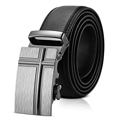 DORRISO Herren Gürtel Automatik Ledergürtel für Männer mit Reise Geschäft Komfortabel Freizeit Rindsleder Gürtel 4 CM Breit Leder gürtel 120CM 130CM Herren Gürtel Schwarz B DORRISO Herren Gürtel Automatik Ledergürtel für Männer mit Reise Geschäft Komfortabel Freizeit Rindsleder Gürtel 4 CM Breit Leder gürtel 120CM 130CM Herren Gürtel Schwarz B von DORRISO