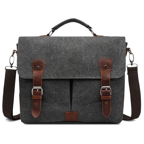 DORRISO Herren Umhängetasche mit Diebstahlschutz für Reise, Radfahren Tasche mit 12,9 Zoll Laptop-Fach, Langlebige Alltagstasche mit Organizer-Fächern Canvas Schwarz DORRISO Herren Umhängetasche mit Diebstahlschutz für Reise, Radfahren Tasche mit 12,9 Zoll Laptop-Fach, Langlebige Alltagstasche mit Organizer-Fächern Canvas Schwarz von DORRISO