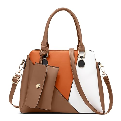 DORRISO Leicht Damen Handtasche Elegant Henkeltasche mit Mode Kleine Geldbörse für Einkaufen Reise Urlaub Business Nachmittagstee Täglich PU Leder Damen Umhängetasche Khaki von DORRISO